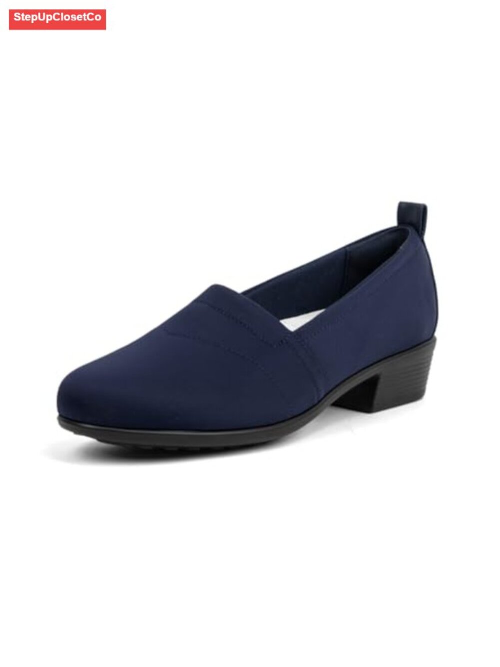 Women's Orthopedic Low Block Heel Slip On Pumps Loafers for Bunions